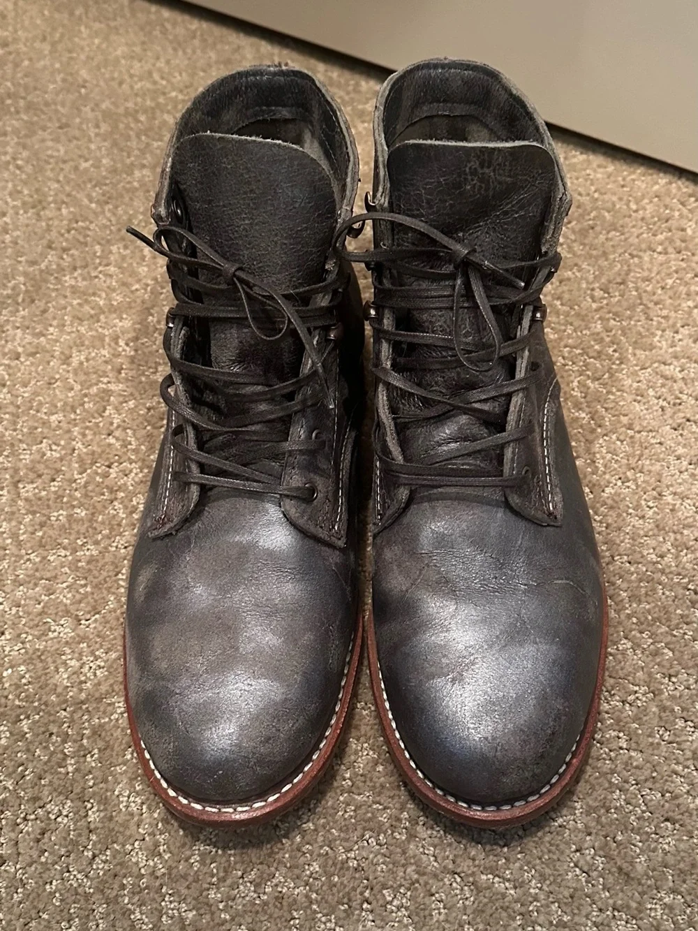 Wolverine 1000 Mile Boots Gray Leather Made In The USA Womens 11
